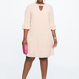 🎉HP🎉 NWOT Eloquii Ruffle Sleeve Crepe Dress